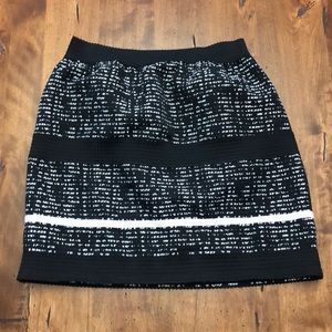 Versona Black and Cream Skirt with metallic trim
